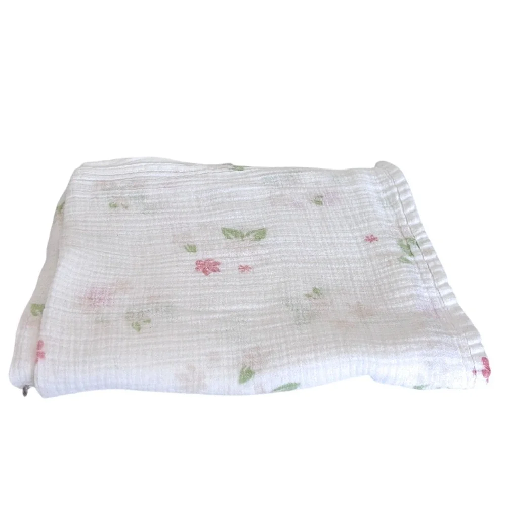 Aden + Anais Unisex Cotton Muslin Swaddle Blanket Set OS White Butterfly Chevron
